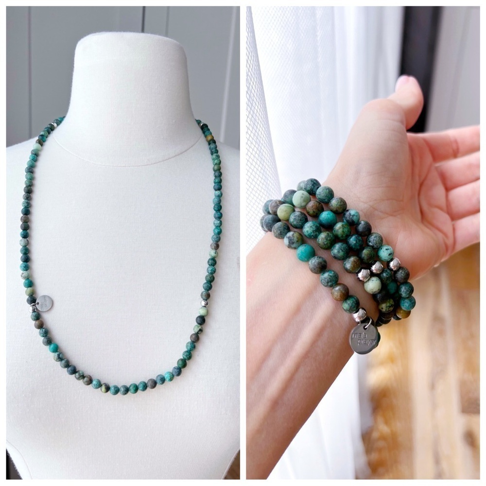 MALA PRAYER Turquoise Beaded MALA 📿 Necklace or Bracelet